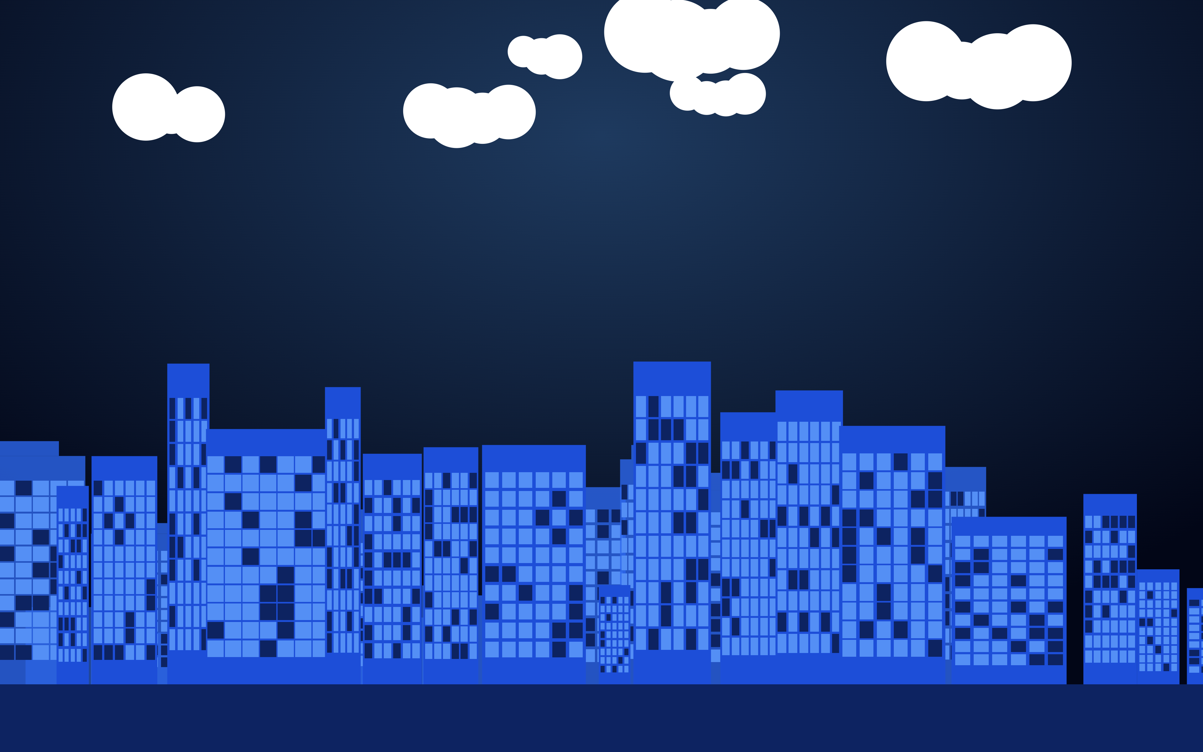 Almost Sunny Cityscape — Blue