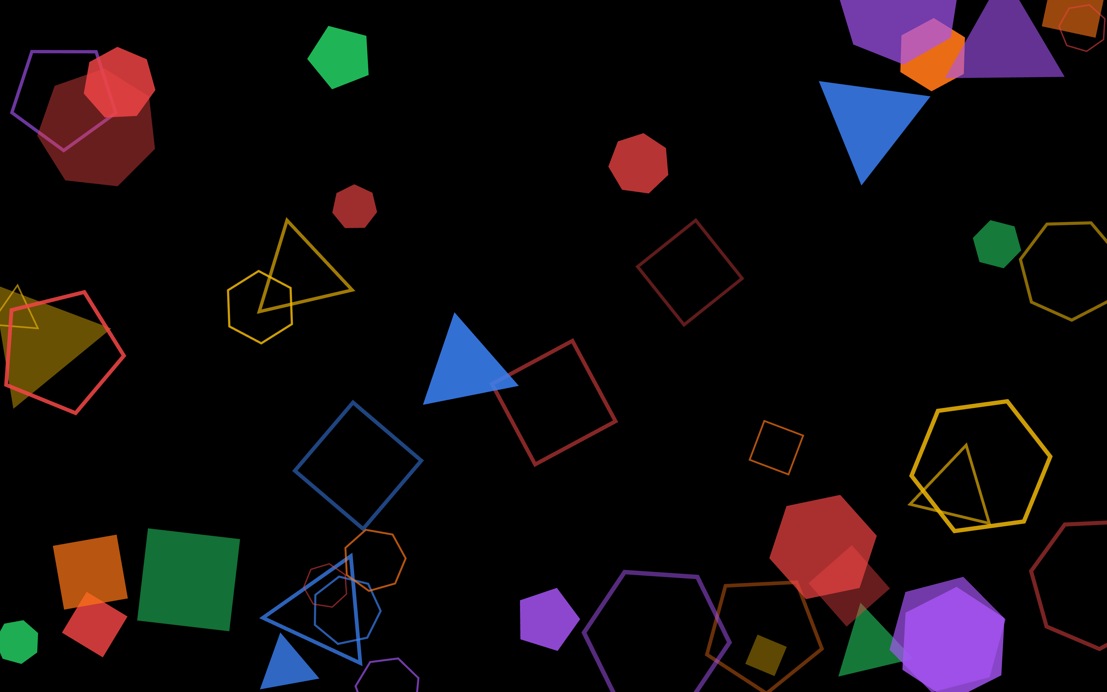 Almost Sunny Polygon Scatter — Rainbow