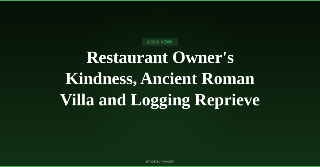 G-006 — Restaurant Owner’s Kindness, Ancient Roman Villa and Logging Reprieve — Tuesday, April 14,&nbsp;2026