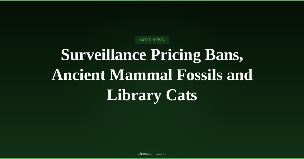 G-010 — Surveillance Pricing Bans, Ancient Mammal Fossils and Library Cats — Saturday, April 18,&nbsp;2026