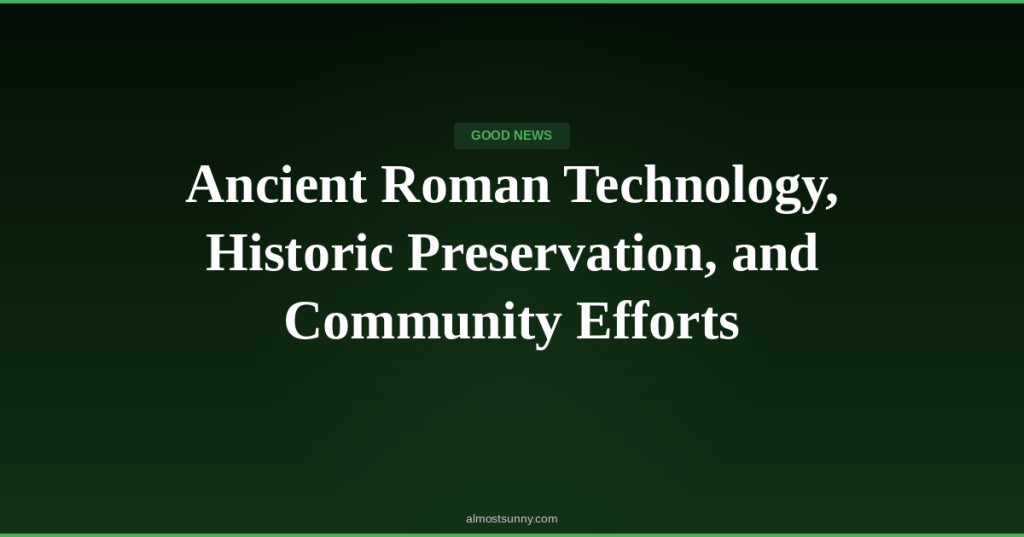 G-012 — Ancient Roman Technology, Historic Preservation, and Community Efforts — Monday, April 20,&nbsp;2026