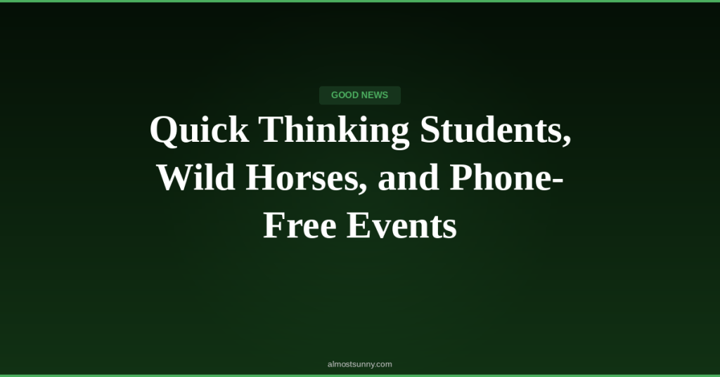 G-023 — Quick Thinking Students, Wild Horses, and Phone-Free Events — Friday, May 01,&nbsp;2026