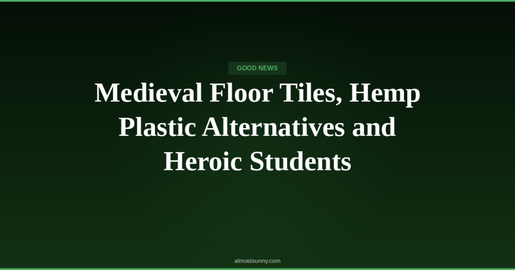G-024 — Medieval Floor Tiles, Hemp Plastic Alternatives and Heroic Students — Saturday, May 02,&nbsp;2026