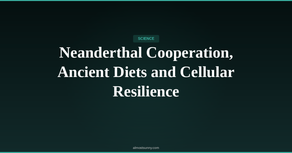 S-004 — Neanderthal Cooperation, Ancient Diets and Cellular Resilience — Monday, April 13,&nbsp;2026