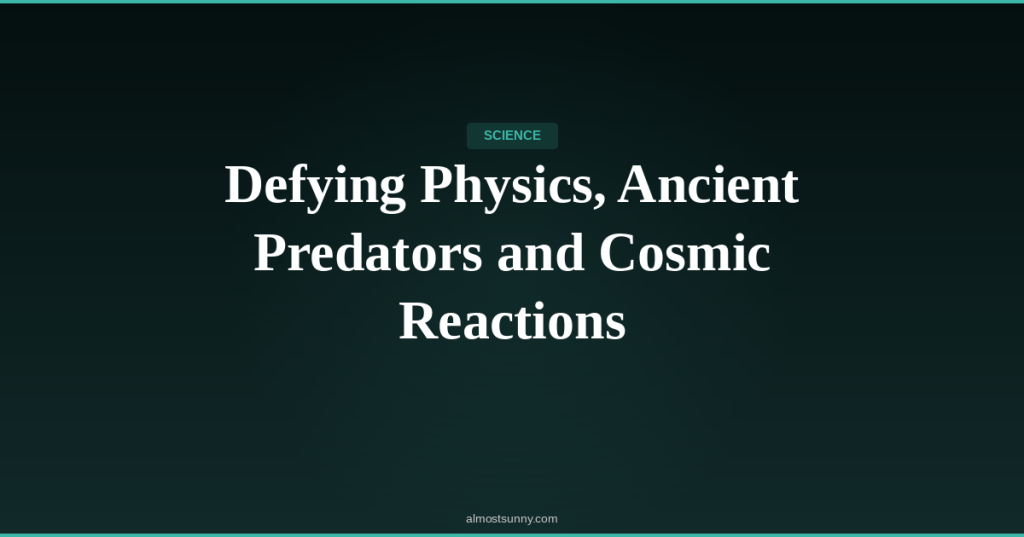 S-007 — Defying Physics, Ancient Predators and Cosmic Reactions — Thursday, April 16,&nbsp;2026