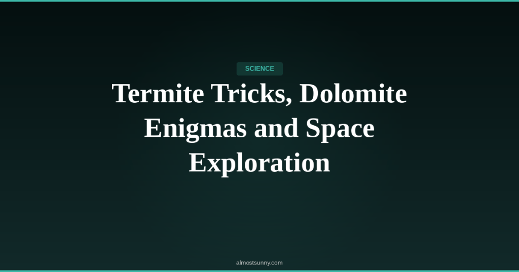 S-012 — Termite Tricks, Dolomite Enigmas and Space Exploration — Tuesday, April 21,&nbsp;2026