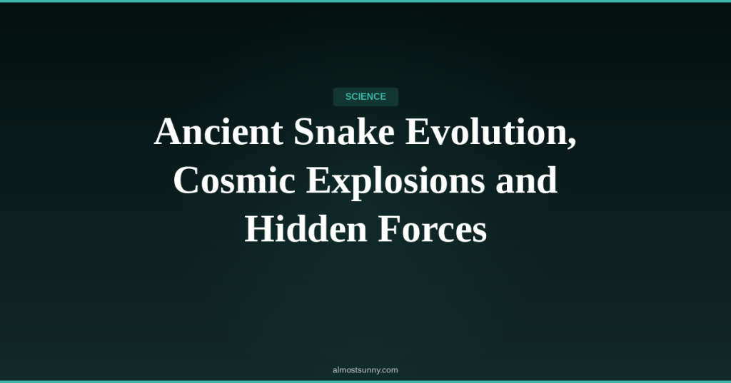 S-016 — Ancient Snake Evolution, Cosmic Explosions and Hidden Forces — Saturday, April 25,&nbsp;2026