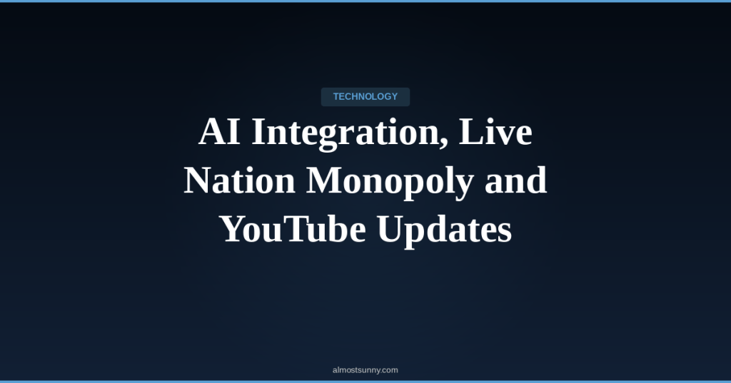 T-008 — AI Integration, Live Nation Monopoly and YouTube Updates — Thursday, April 16,&nbsp;2026