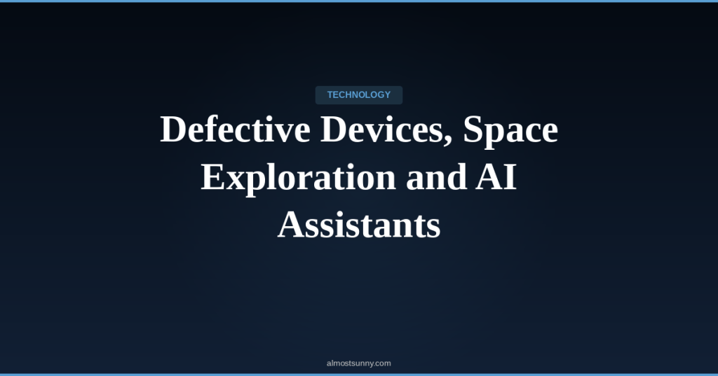T-009 — Defective Devices, Space Exploration and AI Assistants — Friday, April 17,&nbsp;2026
