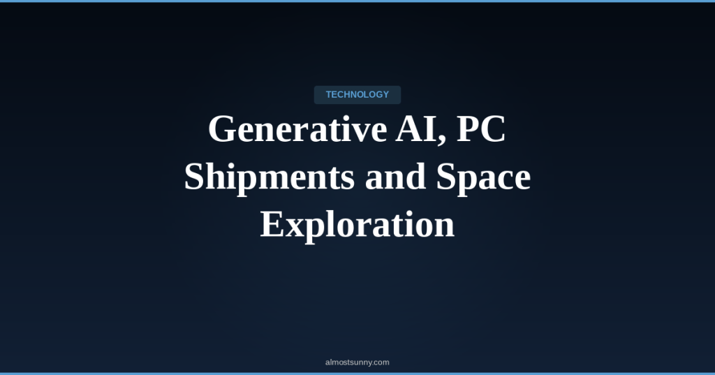 T-010 — Generative AI, PC Shipments and Space Exploration — Saturday, April 18,&nbsp;2026