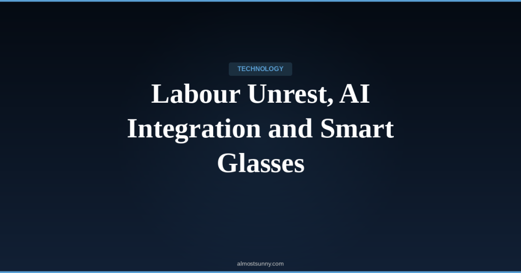 T-020 — Labour Unrest, AI Integration and Smart Glasses — Tuesday, April 28,&nbsp;2026