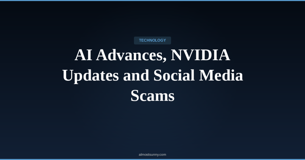 T-021 — AI Advances, NVIDIA Updates and Social Media Scams — Wednesday, April 29,&nbsp;2026