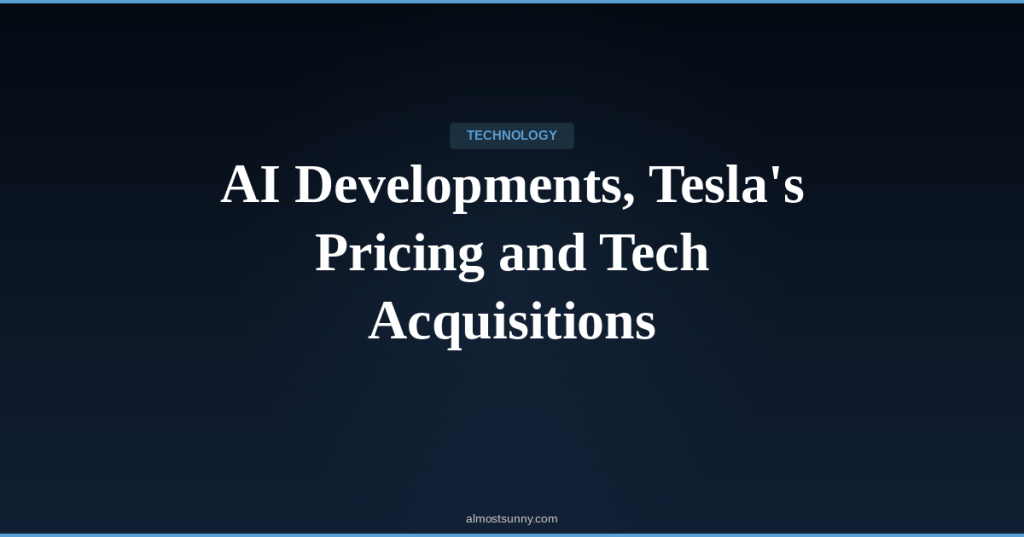T-025 — AI Developments, Tesla’s Pricing and Tech Acquisitions — Sunday, May 03,&nbsp;2026
