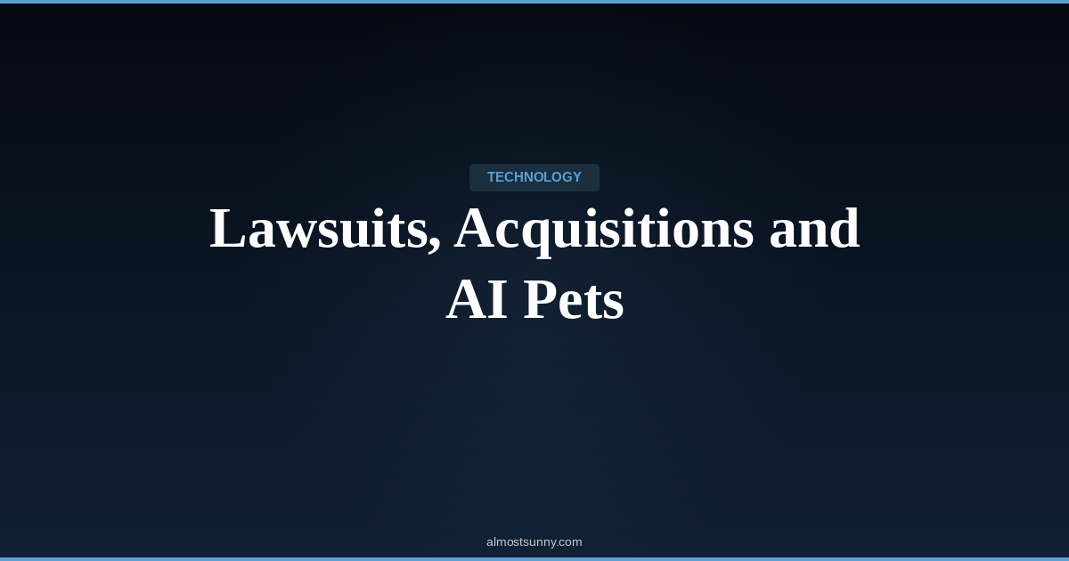 T-026 — Lawsuits, Acquisitions and AI Pets — Monday, May 04, 2026