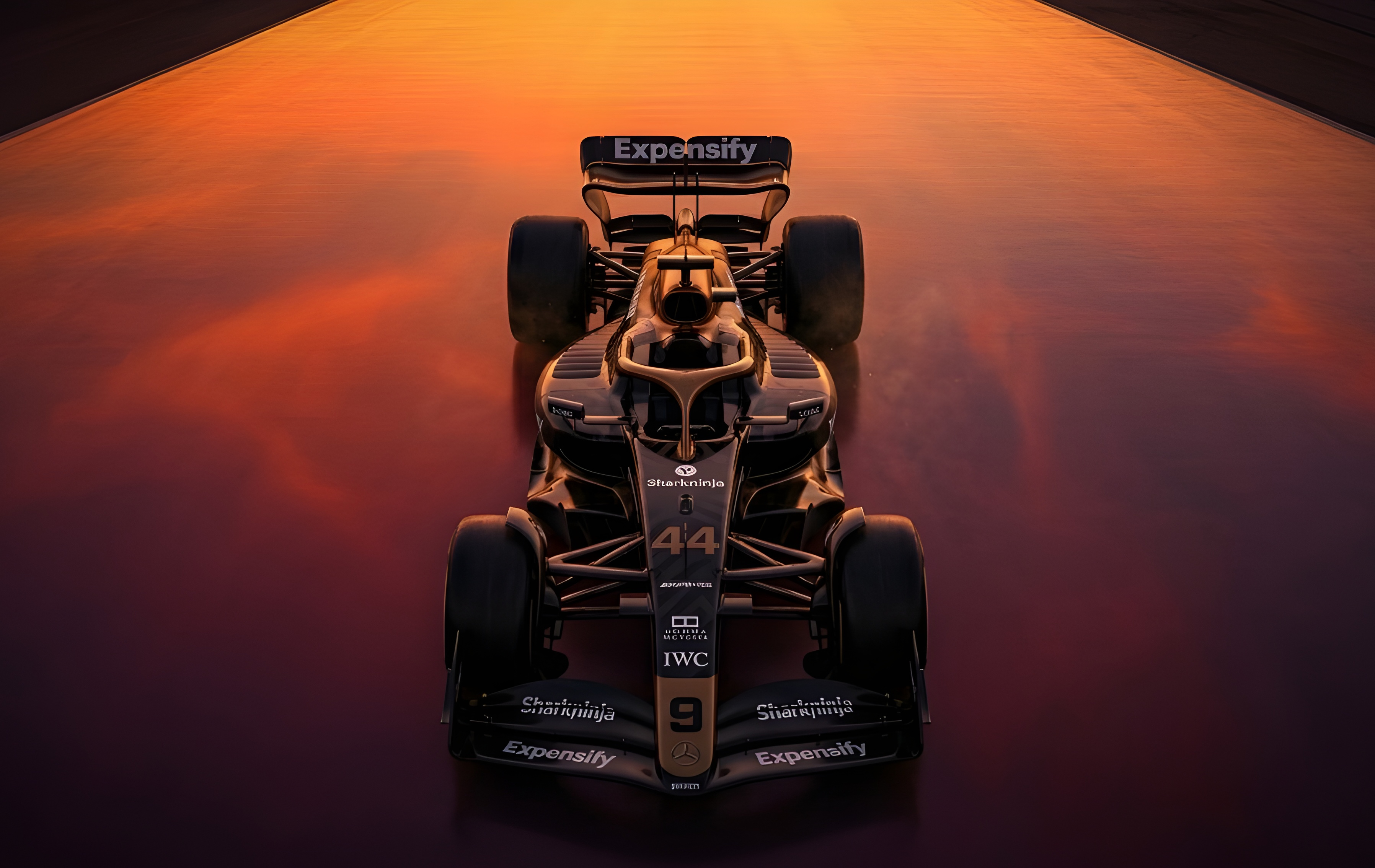 F1 Wallpaper — Front View Sunset